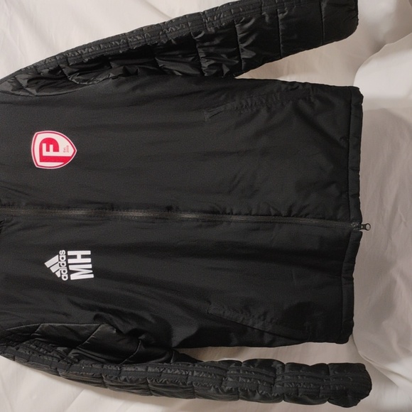 Adidas Full Zip Penn Fusion Logo Soccer Academy Coat W Hood Sz.S (X-64 CRATE) - Picture 3 of 12